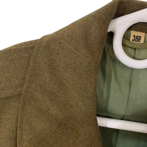 1950s Era U.S. Army Uniform Set: Ike Jacket, Pants + Hat 38R Wool Olive Green - Picture 4 of 16